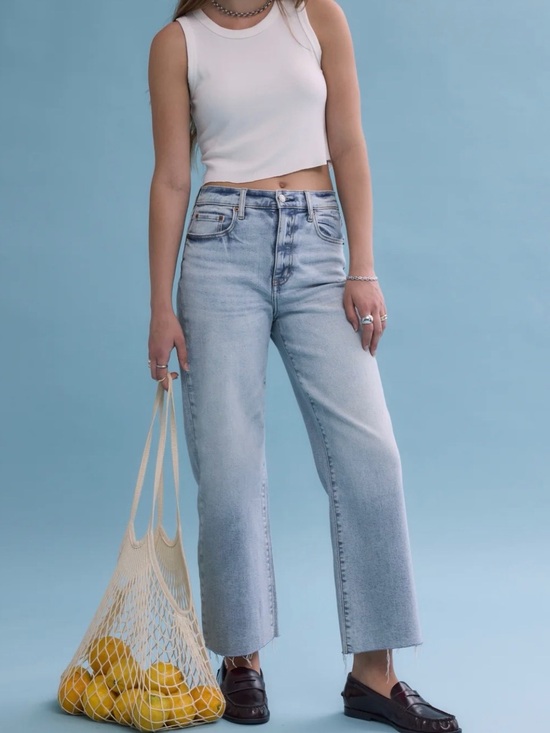 Daze Denim Denim - Daze Denim PLEASER HIGH RISE WIDE ANKLE IN MIRACLE will not leave up long!